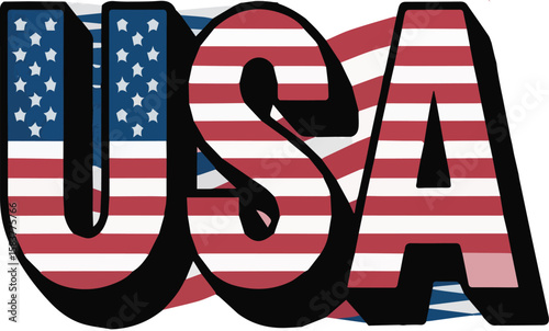 Proud to Be American – USA Flag T-Shirt Design