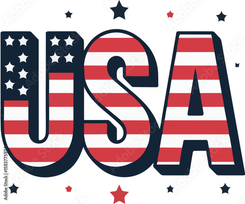Proud to Be American – USA Flag T-Shirt Design