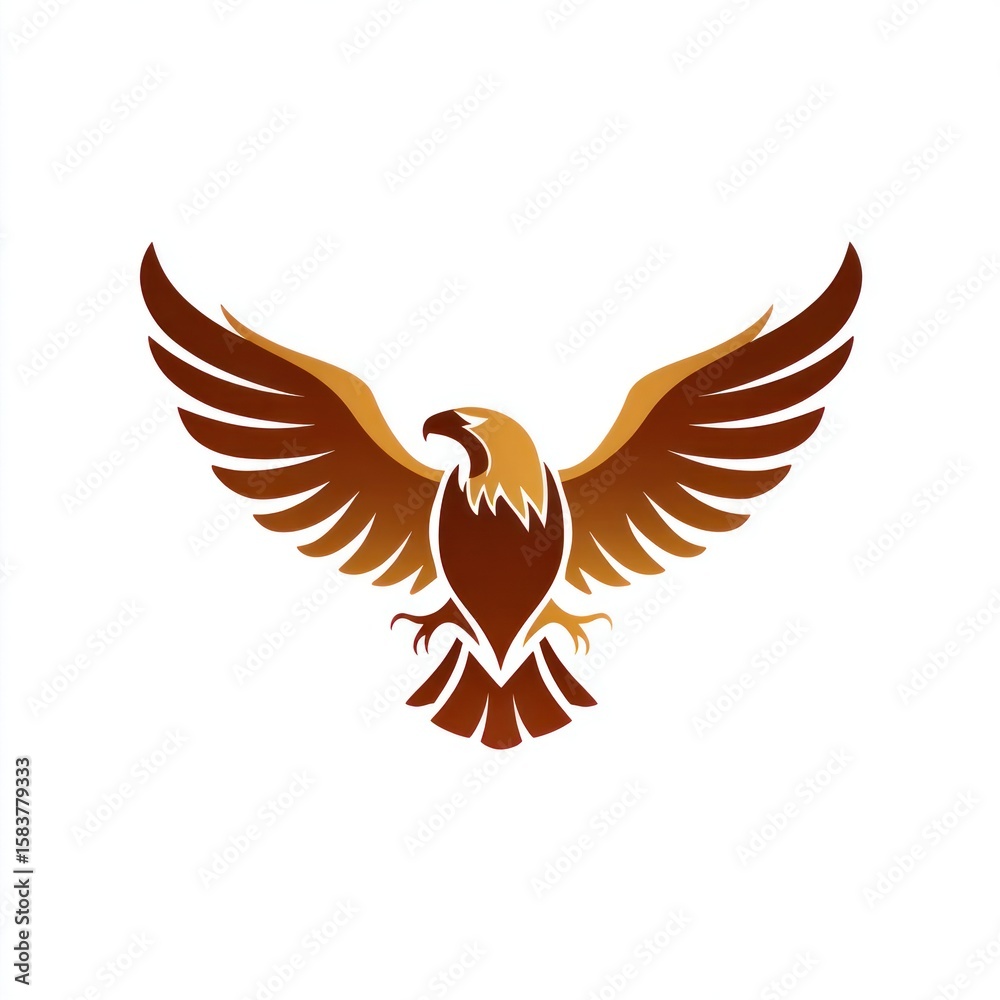 Fototapeta premium Stylized illustration of a soaring eagle