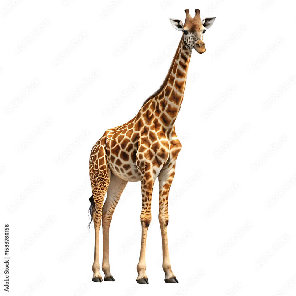 Naklejka premium giraffe on white background