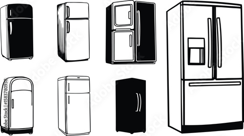 refrigerator vector illustration.