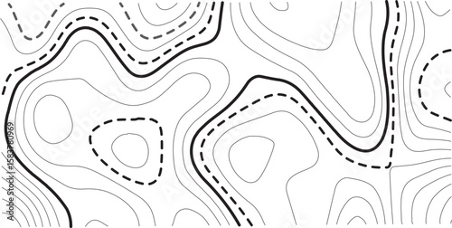 Topographic map background geographic line map with elevation assignments. Modern design with White background with topographic wavy pattern design.paper texture Imitation of a geographical map shades