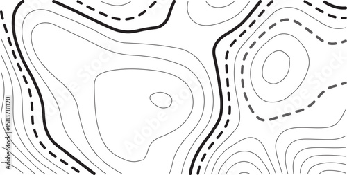 Topographic map background geographic line map with elevation assignments. Modern design with White background with topographic wavy pattern design.paper texture Imitation of a geographical map shades
