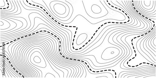 Topographic map background geographic line map with elevation assignments. Modern design with White background with topographic wavy pattern design.paper texture Imitation of a geographical map shades