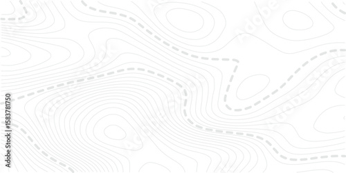 Topographic map background geographic line map with elevation assignments. Modern design with White background with topographic wavy pattern design.paper texture Imitation of a geographical map shades