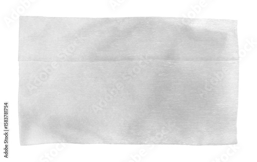 White disposable wet wipes isolated, clipping	