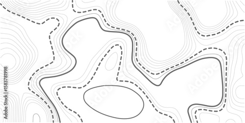 Topographic map background geographic line map with elevation assignments. Modern design with White background with topographic wavy pattern design.paper texture Imitation of a geographical map shades