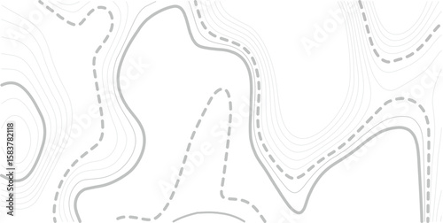 Topographic map background geographic line map with elevation assignments. Modern design with White background with topographic wavy pattern design.paper texture Imitation of a geographical map shades