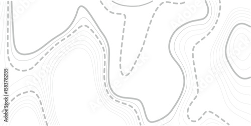 Topographic map background geographic line map with elevation assignments. Modern design with White background with topographic wavy pattern design.paper texture Imitation of a geographical map shades