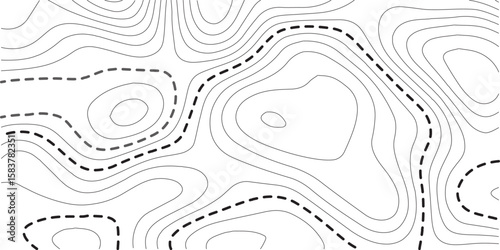 Topographic map background geographic line map with elevation assignments. Modern design with White background with topographic wavy pattern design.paper texture Imitation of a geographical map shades