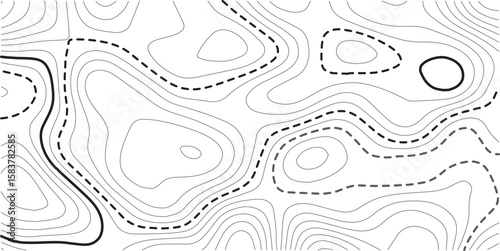 Topographic map background geographic line map with elevation assignments. Modern design with White background with topographic wavy pattern design.paper texture Imitation of a geographical map shades
