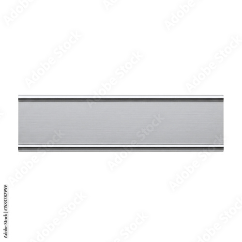 Tableau sur toile Blank silver nameplate holder for door