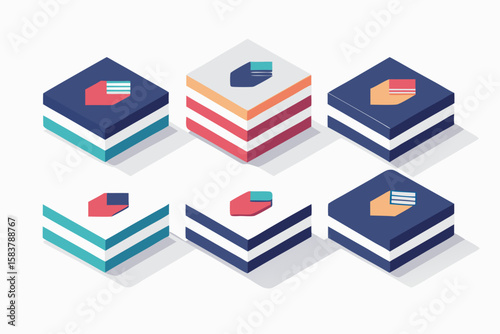  Book Cover Mockup Vector Set – Open & Closed Views
