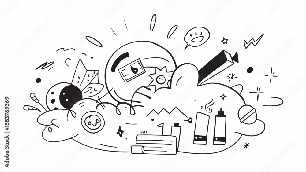 Fototapeta premium vector illustration of a music background