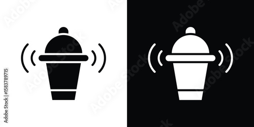 Shaker icon black and white. Simple glyph icons.