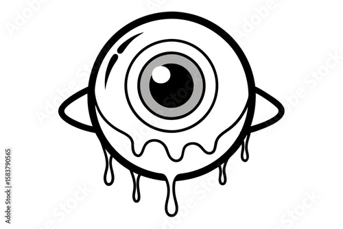 Realistic Halloween Eyeball Illustration Vector for Creepy Decorations