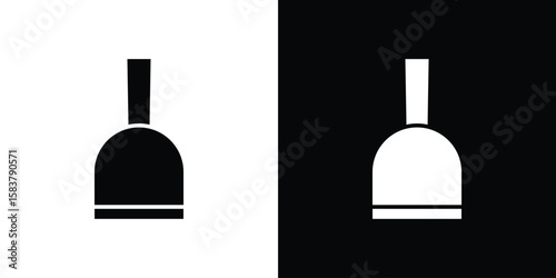Putty knife icon black and white. Simple glyph icons.
