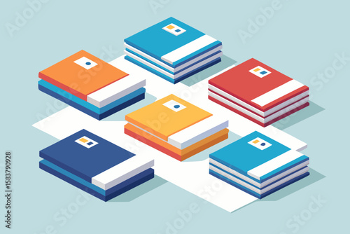  Book Cover Mockup Vector Set – Open & Closed Views