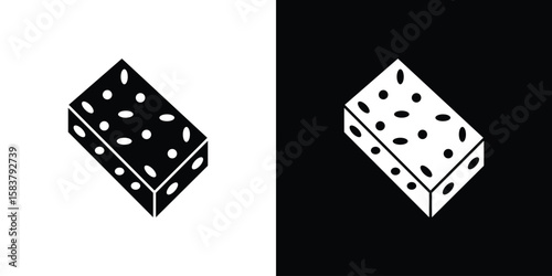 Halva icon black and white. Simple glyph icons.