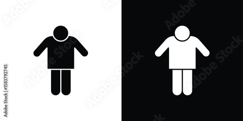 Guilty human icon black and white. Simple glyph icons.