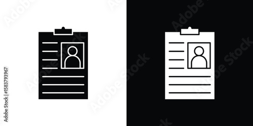 Criminal record icon black and white. Simple glyph icons.