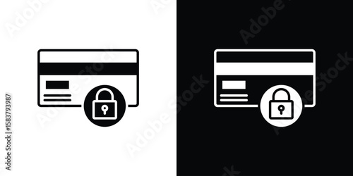 Credit limit icon black and white. Simple glyph icons.