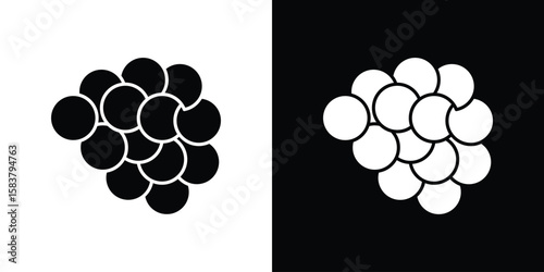 Cancer icon black and white. Simple glyph icons.