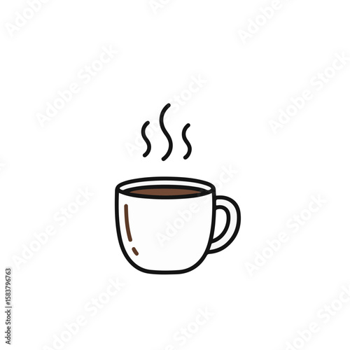 A steaming cup of coffee, an image that evokes the comfort and warmth of a perfect morning.