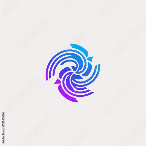 Abstract Shape icon logo flat vector design