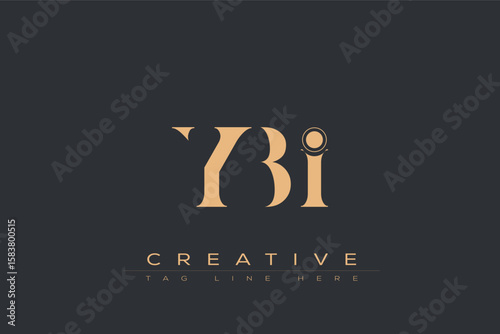 YBI abstract letter logo design. This logo is designed by three abstract letters.