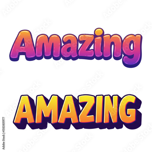 Beautiful stylized amazing lettering design with vibrant colors, suitable for posters and creating eye-catching promotional materials.