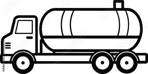 Detailed illustration of a commercial tanker truck with vibrant colors and clean lines