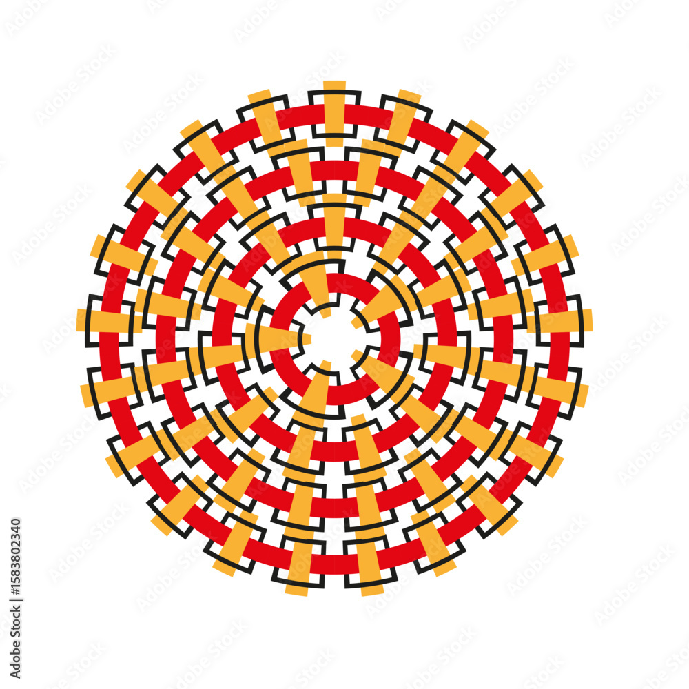 Fototapeta premium Abstract spiral pattern. Dynamic color Vector. Intersecting line element. Modern graphic illustration.