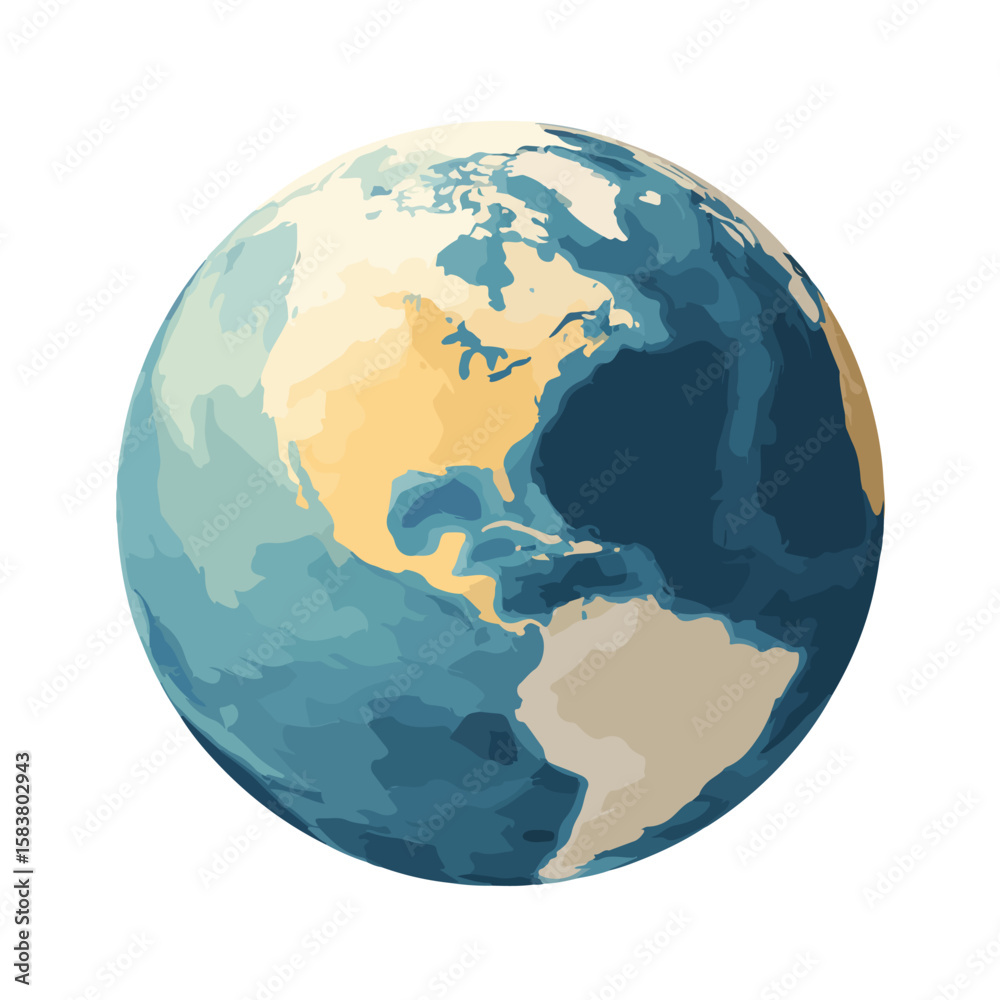 Obraz premium globe graphic isolated in White Background, globe graphic vector, Flat lay vector illustration