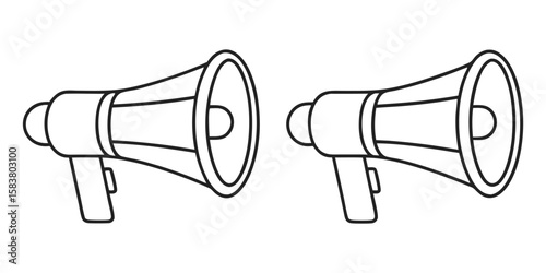 Megaphone icons bullhorn announcement