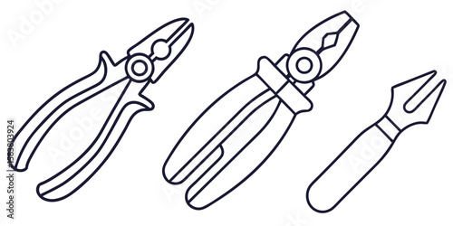 Pliers and wire cutter tool hand tool