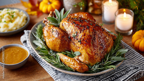 halloween turkey roast with potatoes