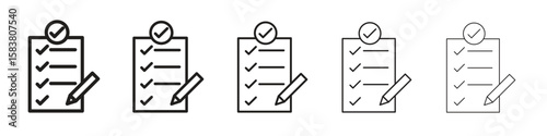 Requirements icon with editable stroke eps 10 vector illustration. Outline drawing.