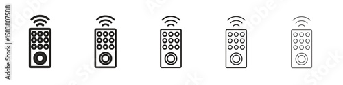 Remote control icon with editable stroke eps 10 vector illustration. Outline drawing.