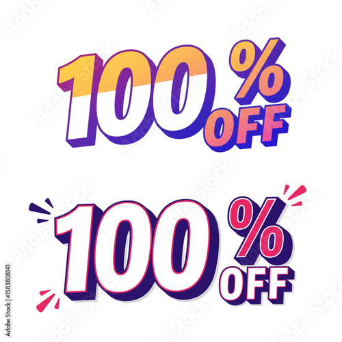 Get ready to grab one hundred percent off with this bold and eye-catching promotional sale graphic for your product discount.