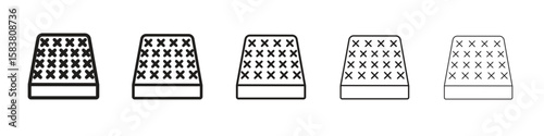 Mattress icon with editable stroke eps 10 vector illustration. Outline drawing.