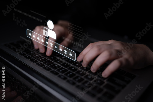 User authentication and password protection concept showing secure login, privacy safeguard, data protection, access control, and digital identity verification Latch