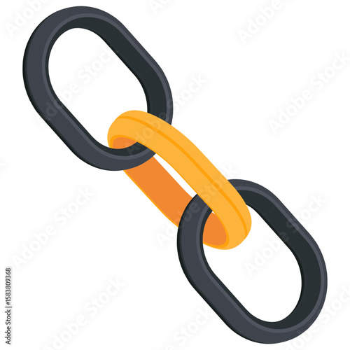 Chain Link Icon - Connection and Unity Symbol