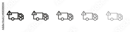 Delivery delay icon with editable stroke eps 10 vector illustration. Outline drawing.