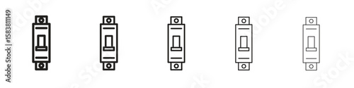 Circuit Breaker icon with editable stroke eps 10 vector illustration. Outline drawing.
