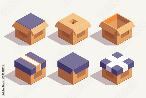6 Product Packaging Box Mockup Vector Templates