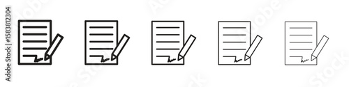 Agreement icon with editable stroke eps 10 vector illustration. Outline drawing.