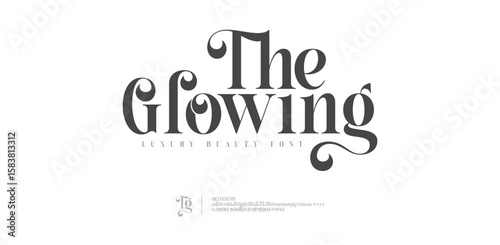 Beauty Luxury font alphabet logo. Typography beautiful fashion elegant classic letters serif italic fonts decorative wedding vintage blossom logos. vector illustration
