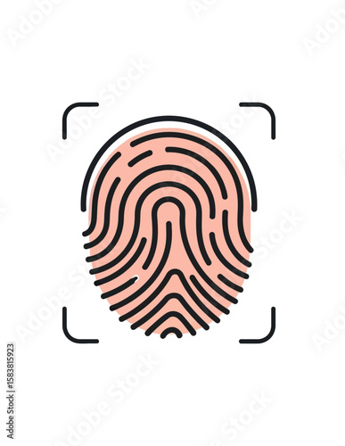 Fingerprint scan, digital identification, security system, biometric recognition, technology, access control.