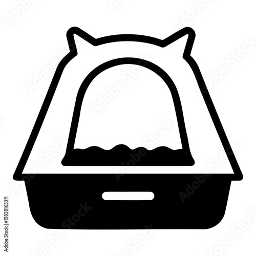 Cat litter box icon design
